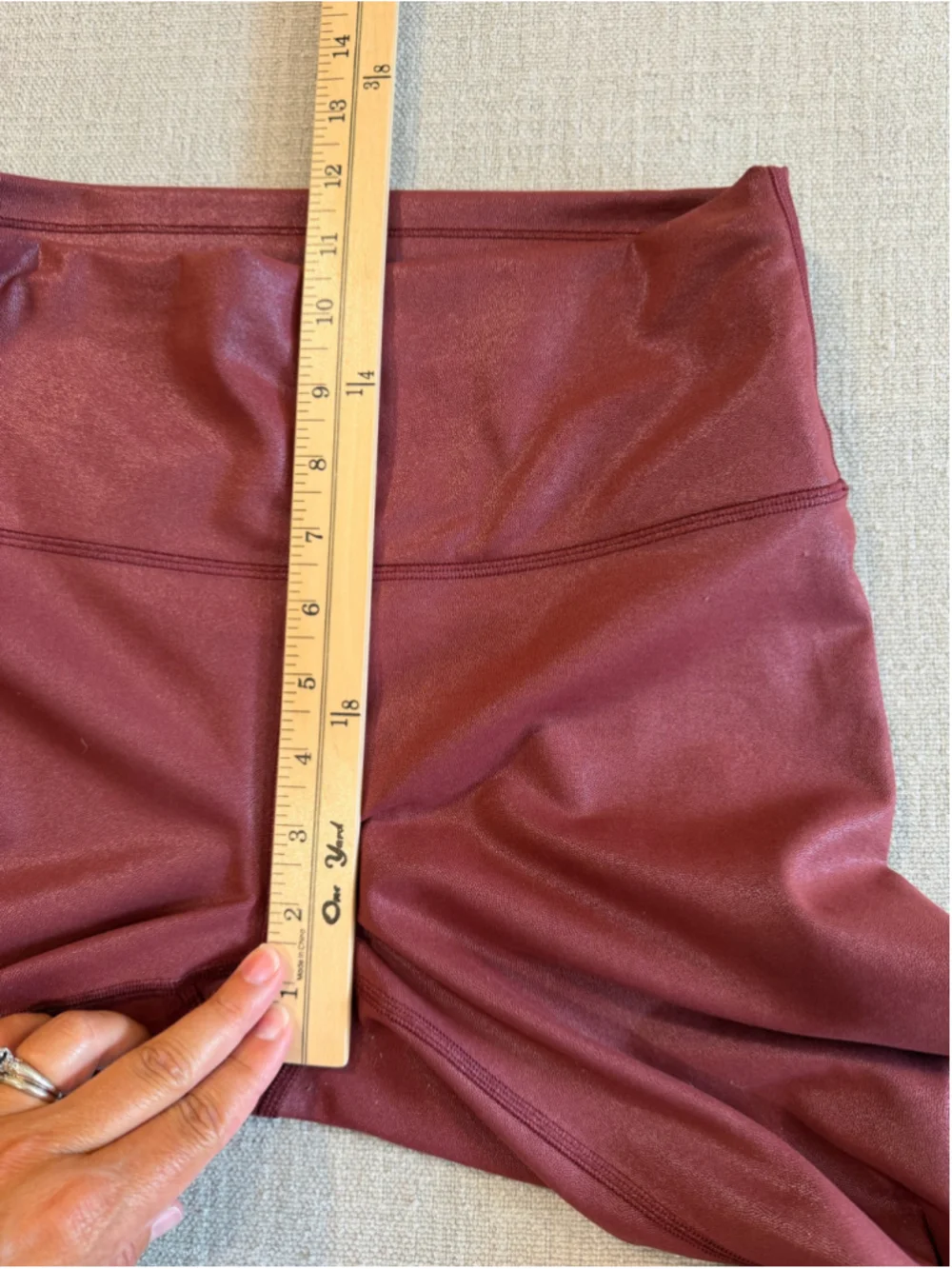 Lululemon Wunder Train High-Rise Tight 25 Radiate Foil Print Red Merlot size 10 - Picture 9 of 9